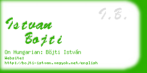 istvan bojti business card